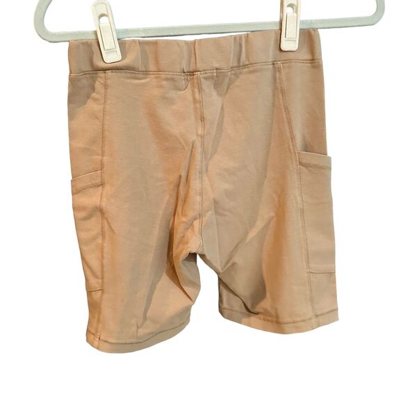 NWT Monrow Hip Pockets Bike Shorts In Latte S Small - Picture 4 of 5